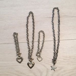 Chain necklace and bracelet sets